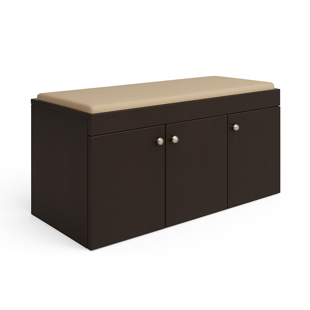 Step Seating 3 Door Shoe Rack ( Wenge )