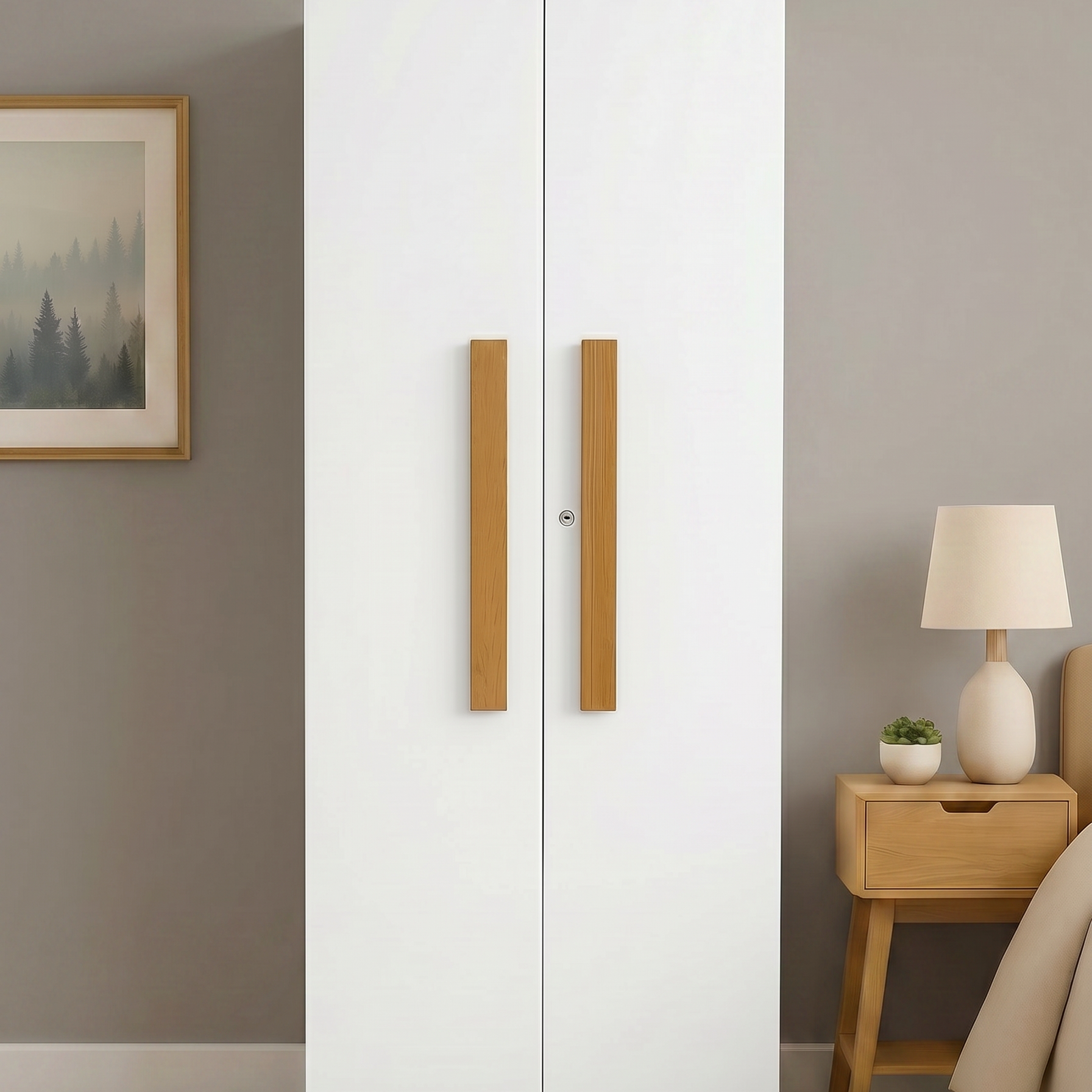Oslo 2 Door Wardrobe (White )