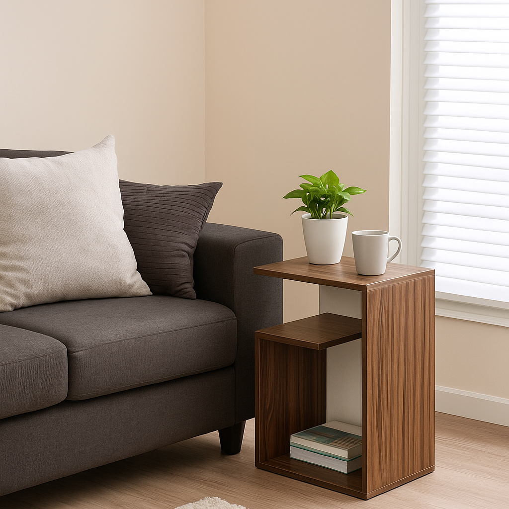 Lynora Side Table - Teak Walnut