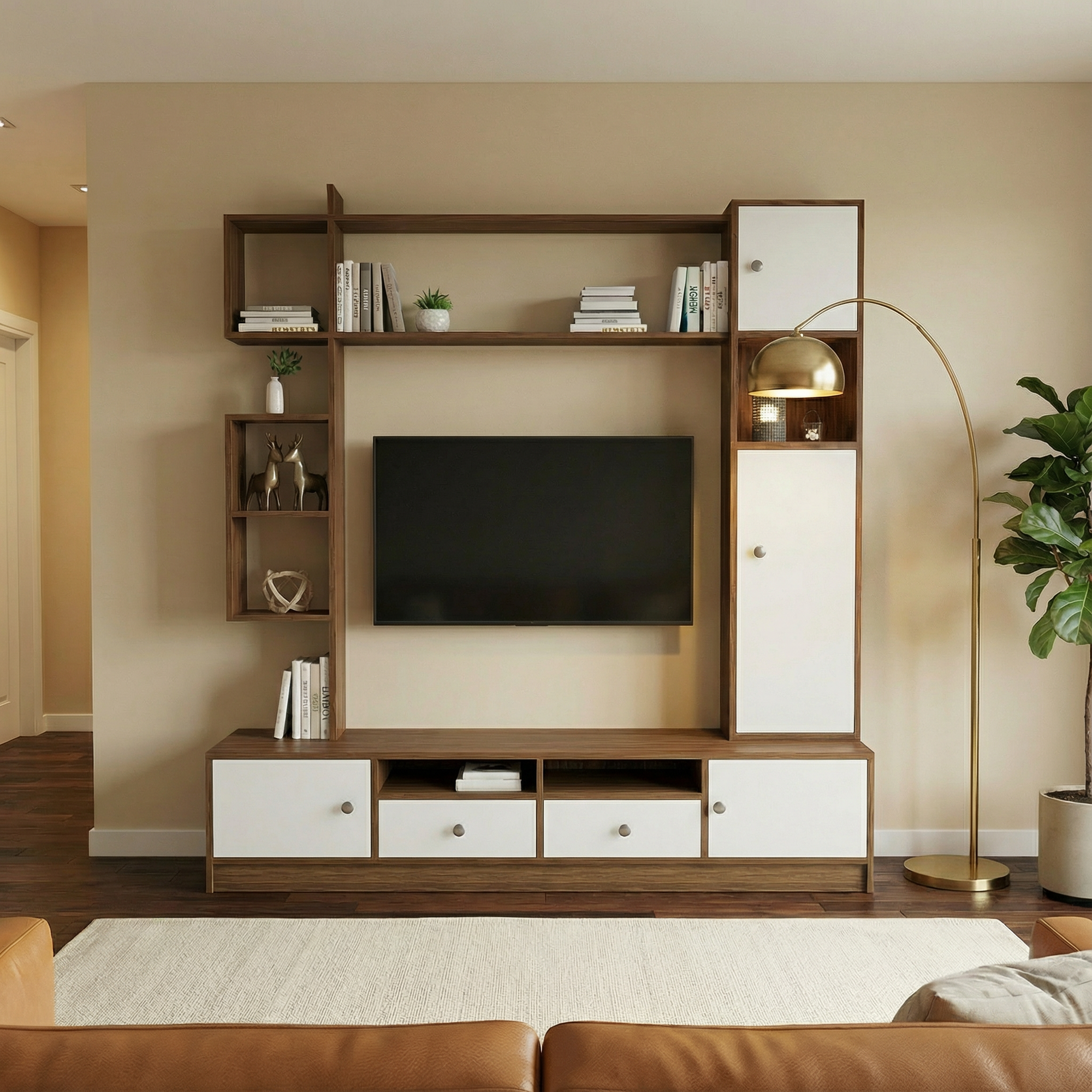 Elysian Tv Cabinet - White