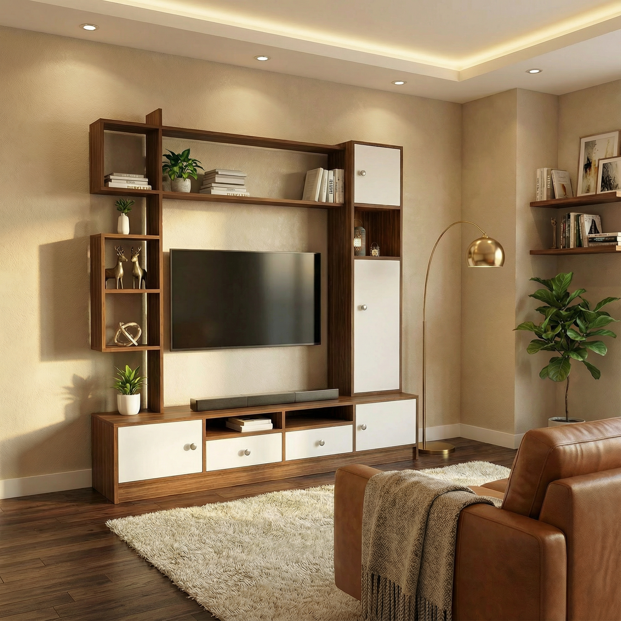 Elysian Tv Cabinet - White