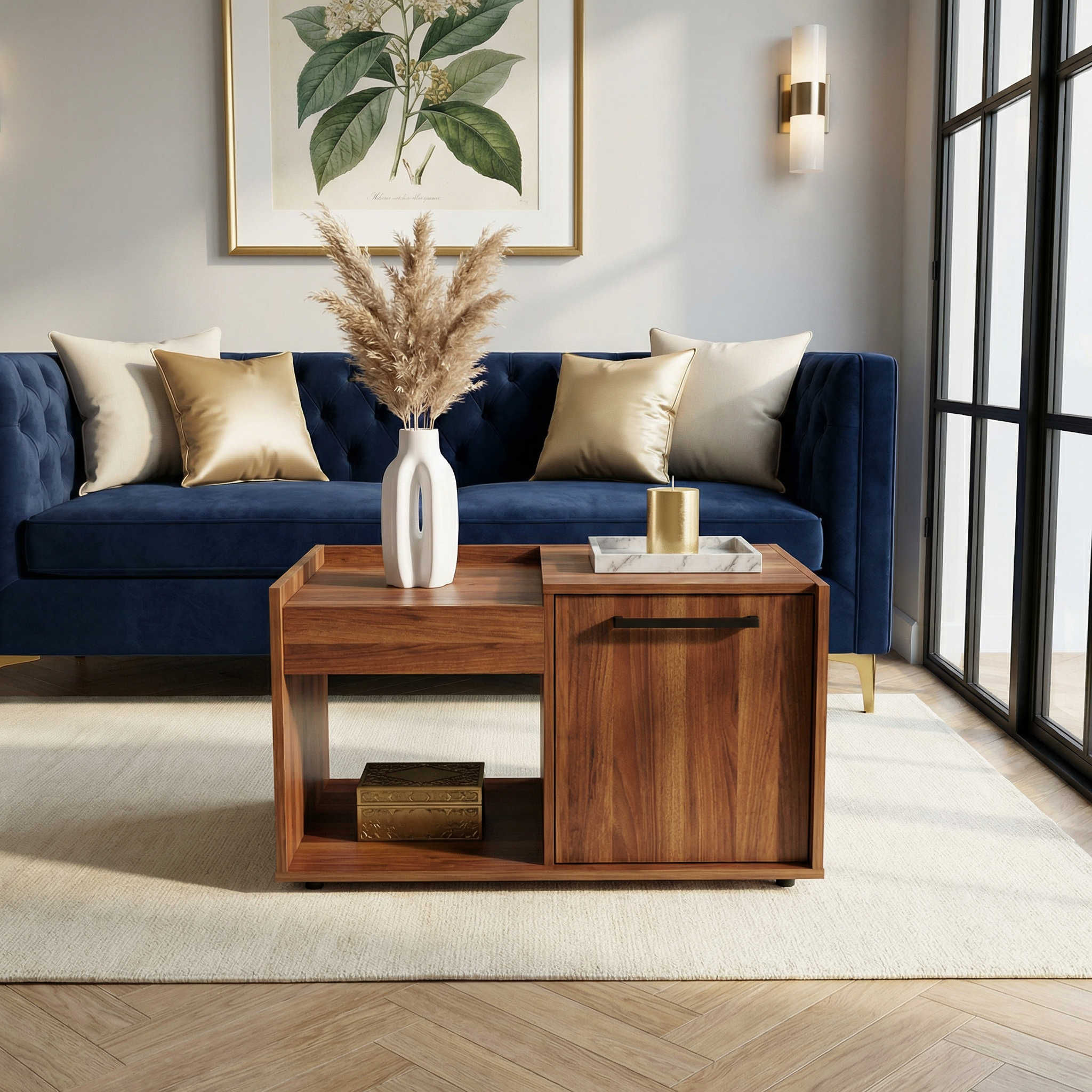 Nova Coffee Table with Storage – Exotic Teak