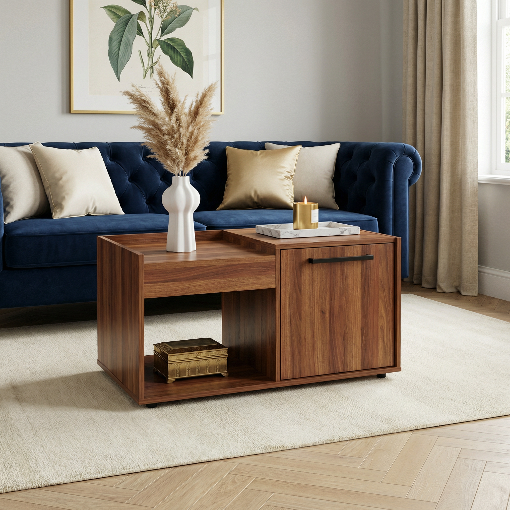 Nova Coffee Table with Storage – Exotic Teak