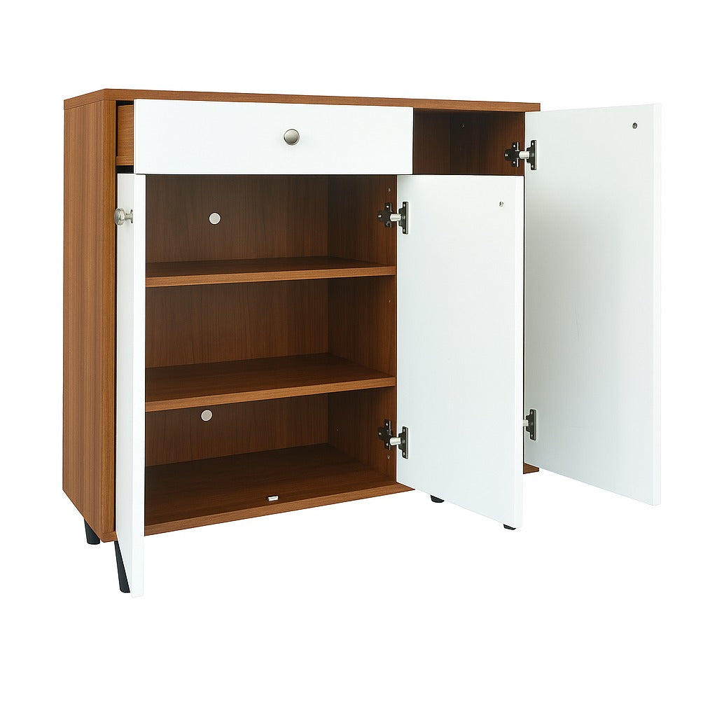 Sunshine Shoe Rack ( Exotic Teak & White )