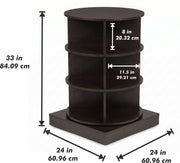 SpinPro™  360° 3 Tiers Rotating Shoe Rack with Wide Base - Wenge