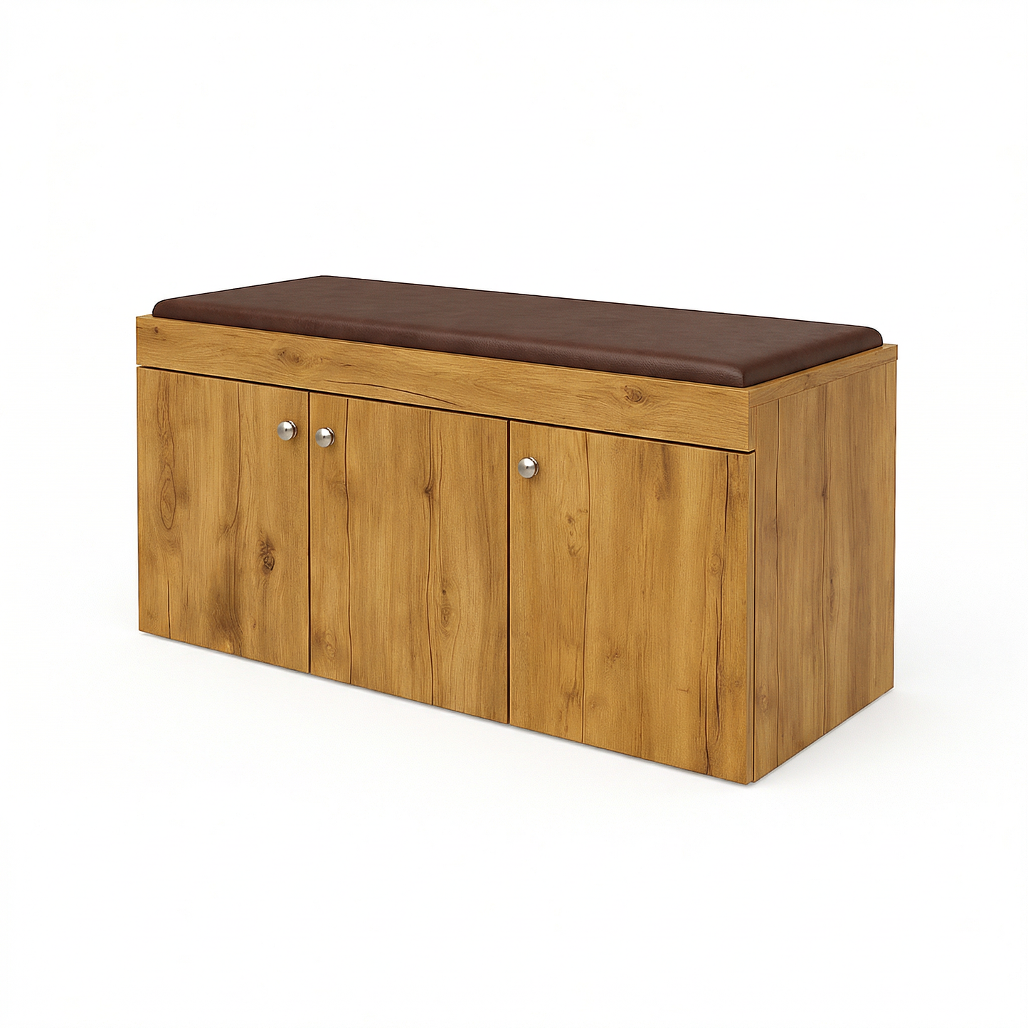 Step Seating 3 Door Shoe Rack ( Gold Oak )