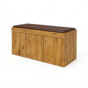 Step Seating 3 Door Shoe Rack ( Gold Oak )