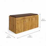 Step Seating 3 Door Shoe Rack ( Gold Oak )