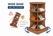 SpinPro™  360° 3 Tiers Rotating Shoe Rack with Wide Base - Exotic