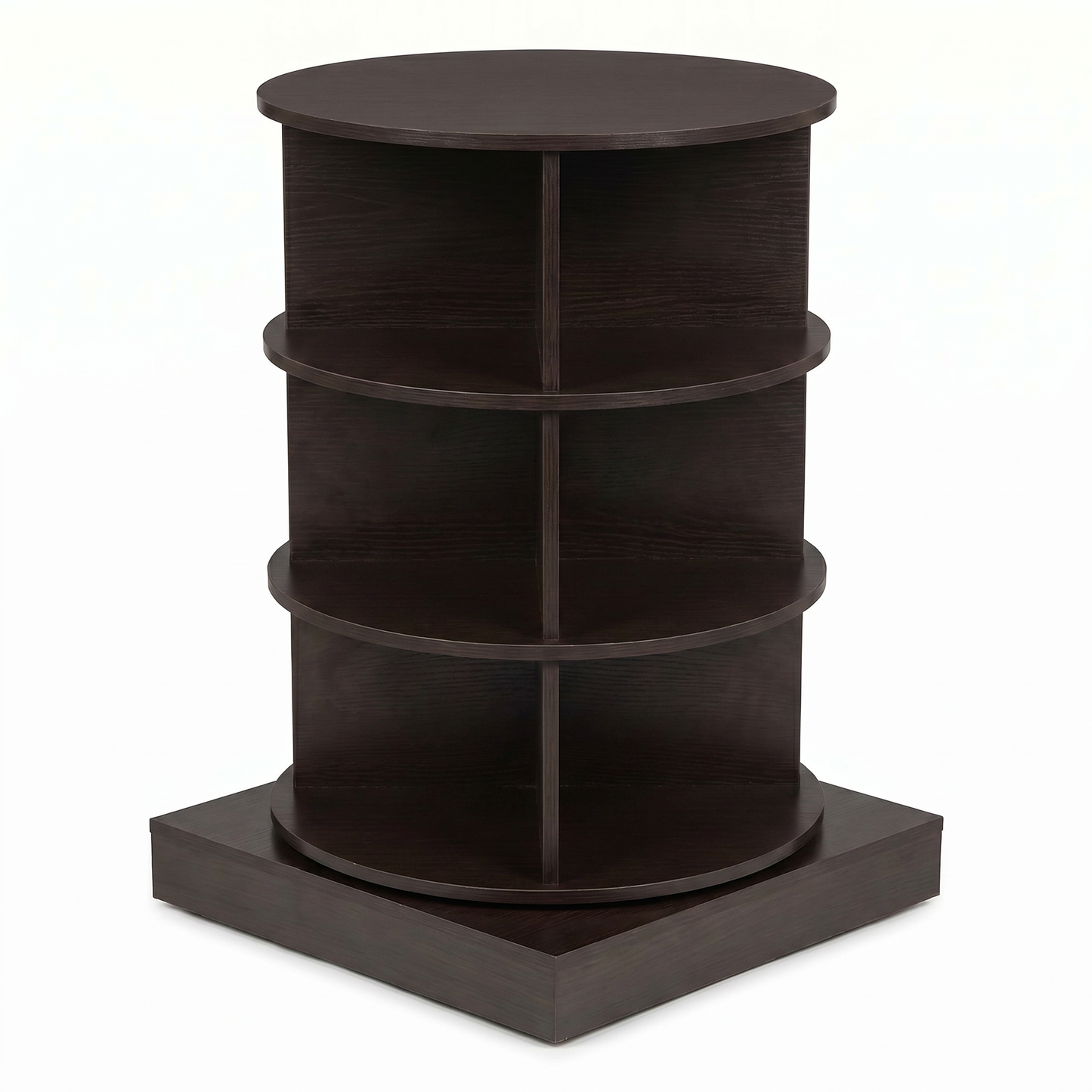 SpinPro™  360° 3 Tiers Rotating Shoe Rack with Wide Base - Wenge