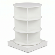 SpinPro™  360° 3 Tiers Rotating Shoe Rack with Wide Base - White