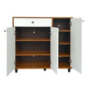 Sunshine Shoe Rack ( Exotic Teak & White )