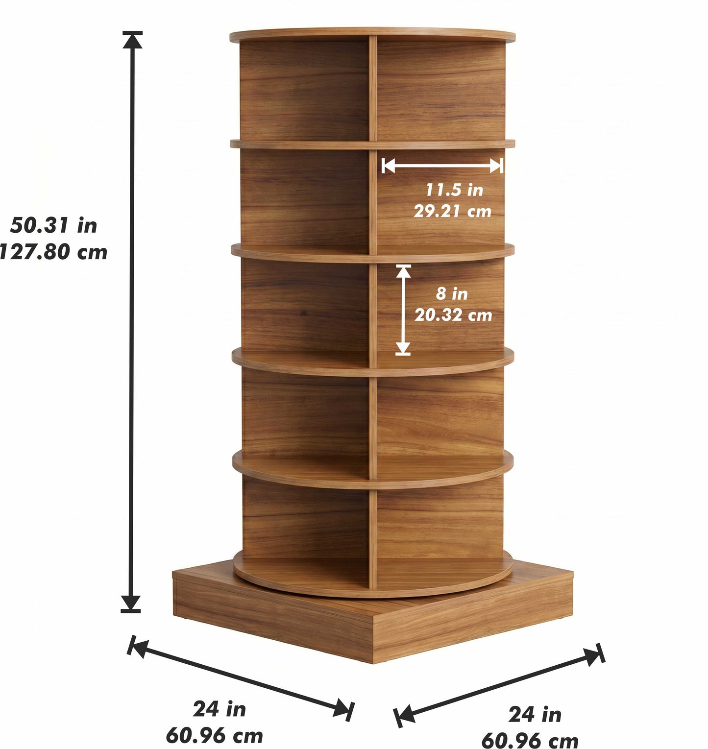 SpinPro™  360° 5 Tiers Rotating Shoe Rack with Wide Base - Exotic