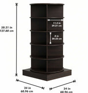 SpinPro™  360° 5 Tiers Rotating Shoe Rack with Wide Base - Wenge