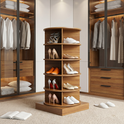 SpinPro™  360° 5 Tiers Rotating Shoe Rack with Wide Base - Exotic