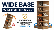 SpinPro™  360° 5 Tiers Rotating Shoe Rack with Wide Base - Exotic