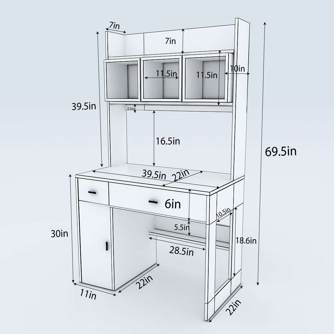 WorkMate Storage Study Table