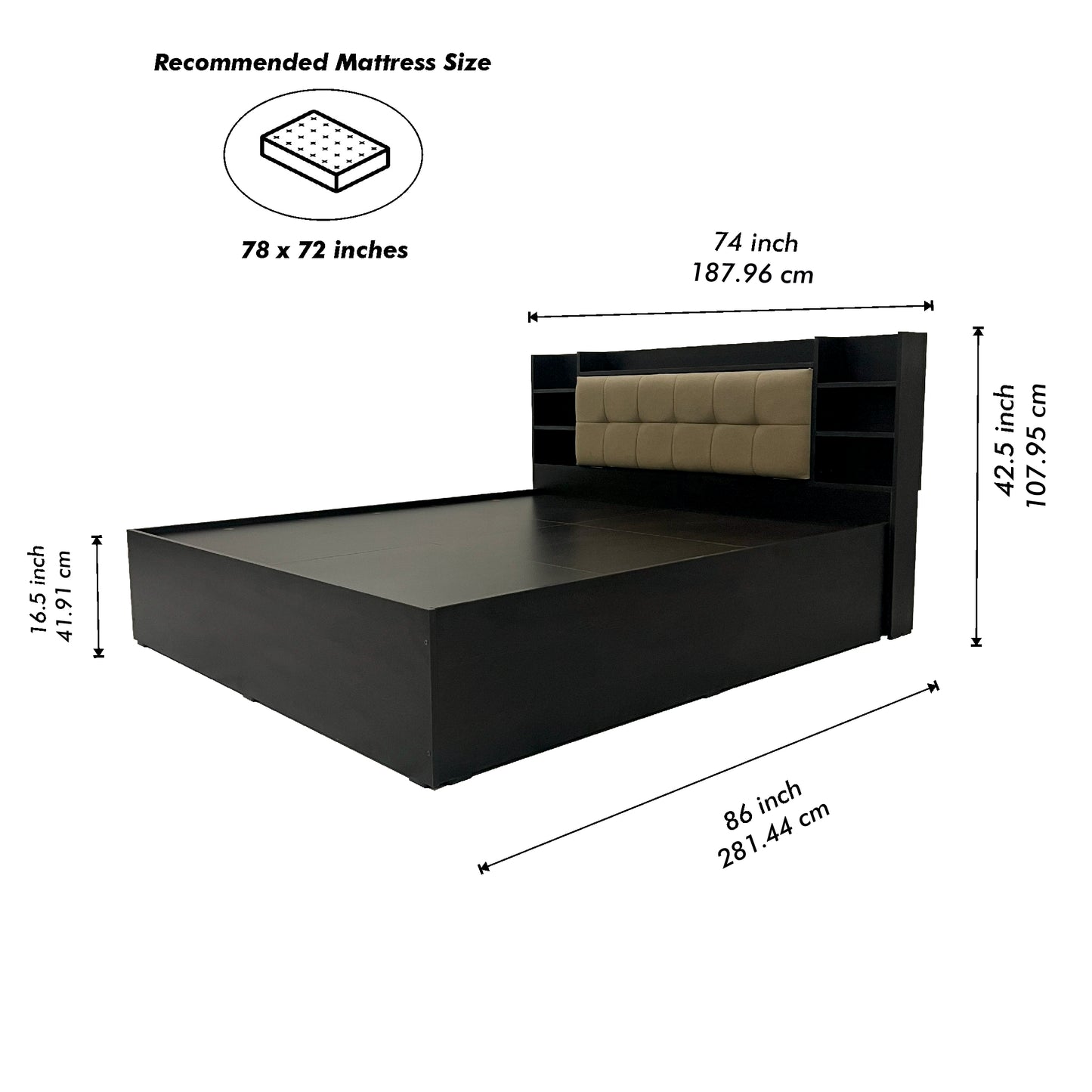 ZenRest King Bed - Wenge