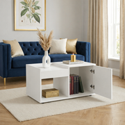 Nova Coffee Table with Storage – Frosty White