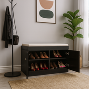 Step Seating 2 Door Shoe Rack ( Wenge )
