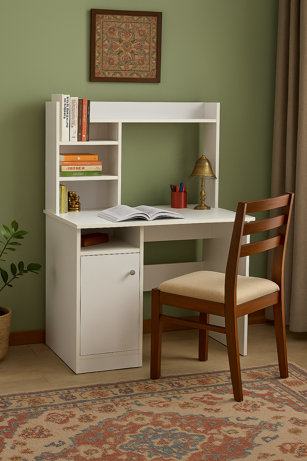Focus Station Study Table - White