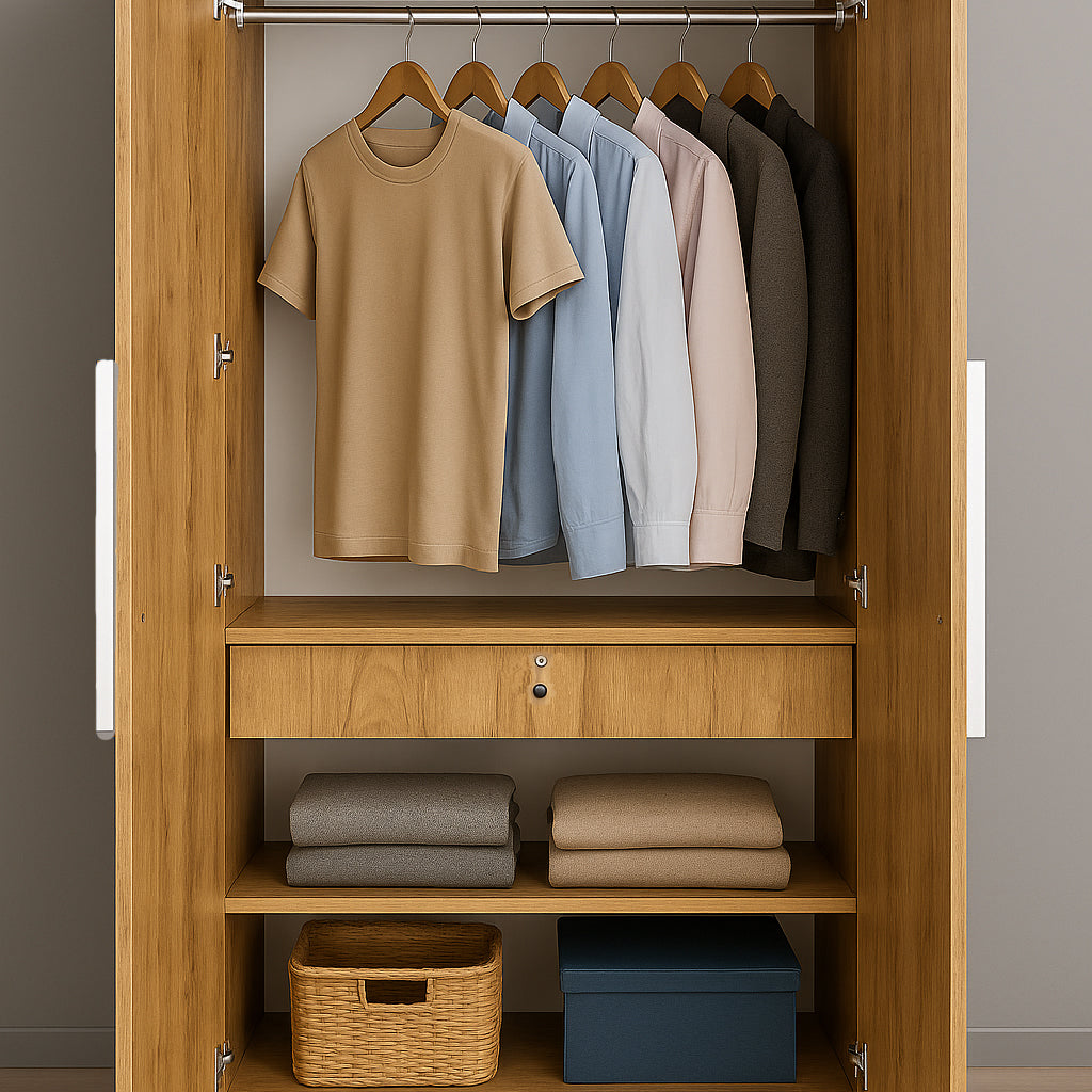 Oslo 2 Door Wardrobe ( Gold Oak )
