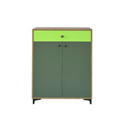 Monza Shoe Rack ( Elegant Teak & Green )