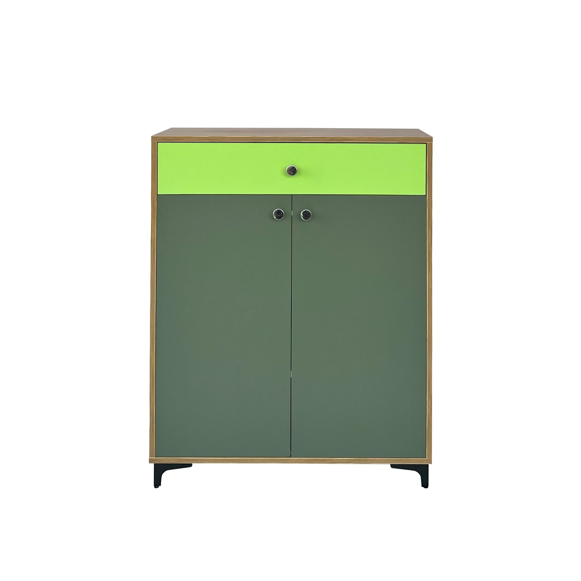 Monza Shoe Rack ( Elegant Teak & Green )