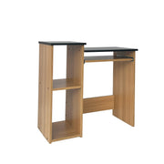 Computer Desk - Teak and Black