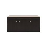Step Seating 3 Door Shoe Rack ( Wenge )