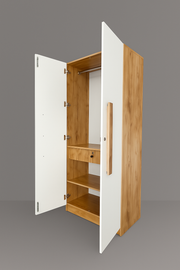 Oslo 2 Door Wardrobe ( Gold Oak & White )