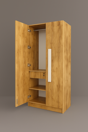 Oslo 2 Door Wardrobe ( Gold Oak )