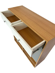 Teak Harmony Shoe Rack ( Elegant Teak, Gothic Grey & White )