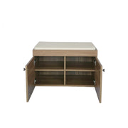 Step Seating 2 Door Shoe Rack ( Exotic Teak )