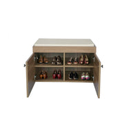 Step Seating 2 Door Shoe Rack ( Exotic Teak )