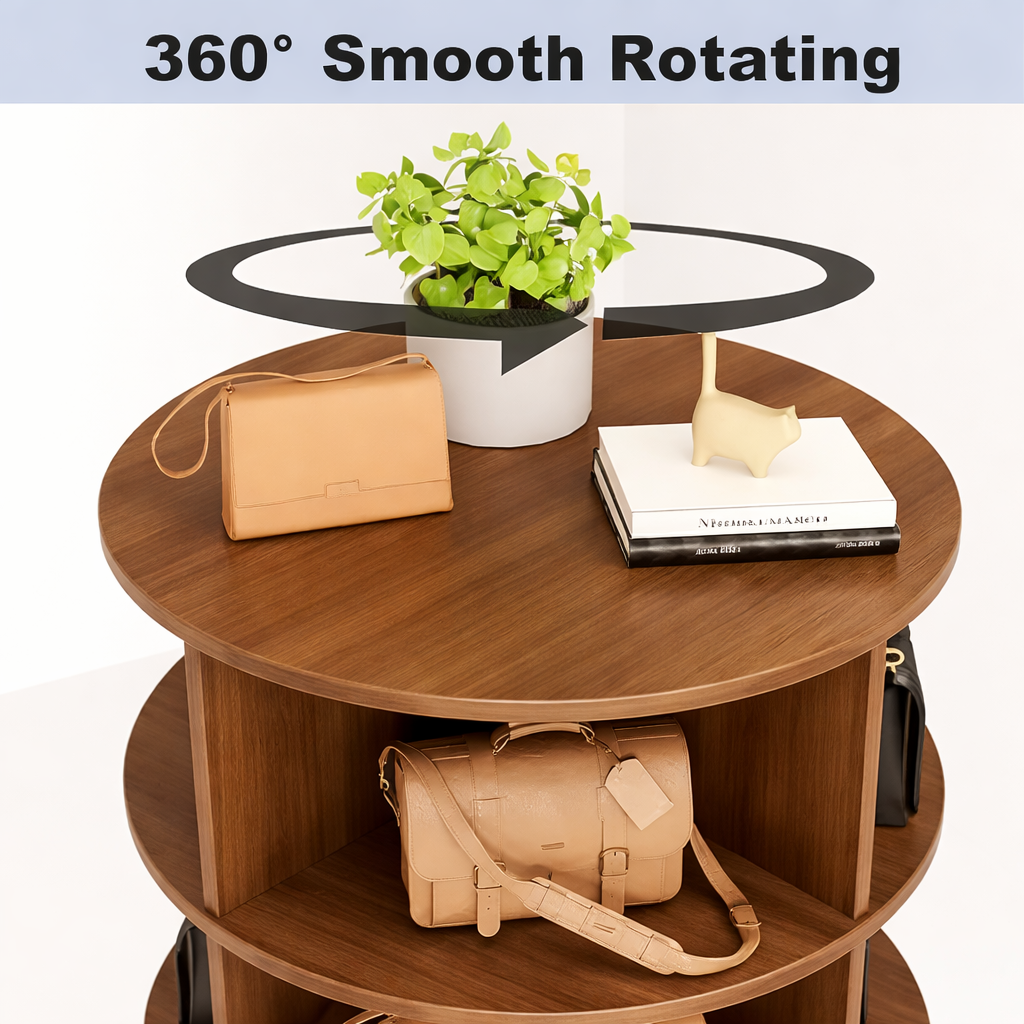 SpinPro™  360° 3 Tiers Rotating Shoe Rack with Wide Base - Exotic