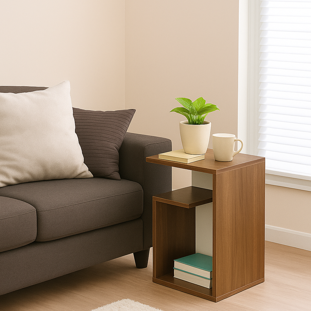 Lynora Side Table - Exotic Teak