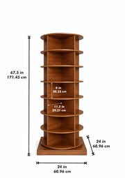 SpinPro™  360° 7 Tiers Rotating Shoe Rack with Wide Base - Exotic