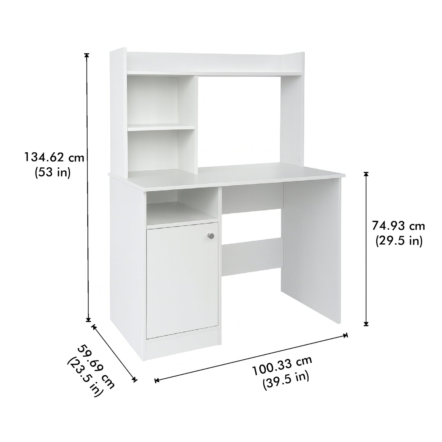 Focus Station Study Table - White