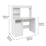 Focus Station Study Table - White