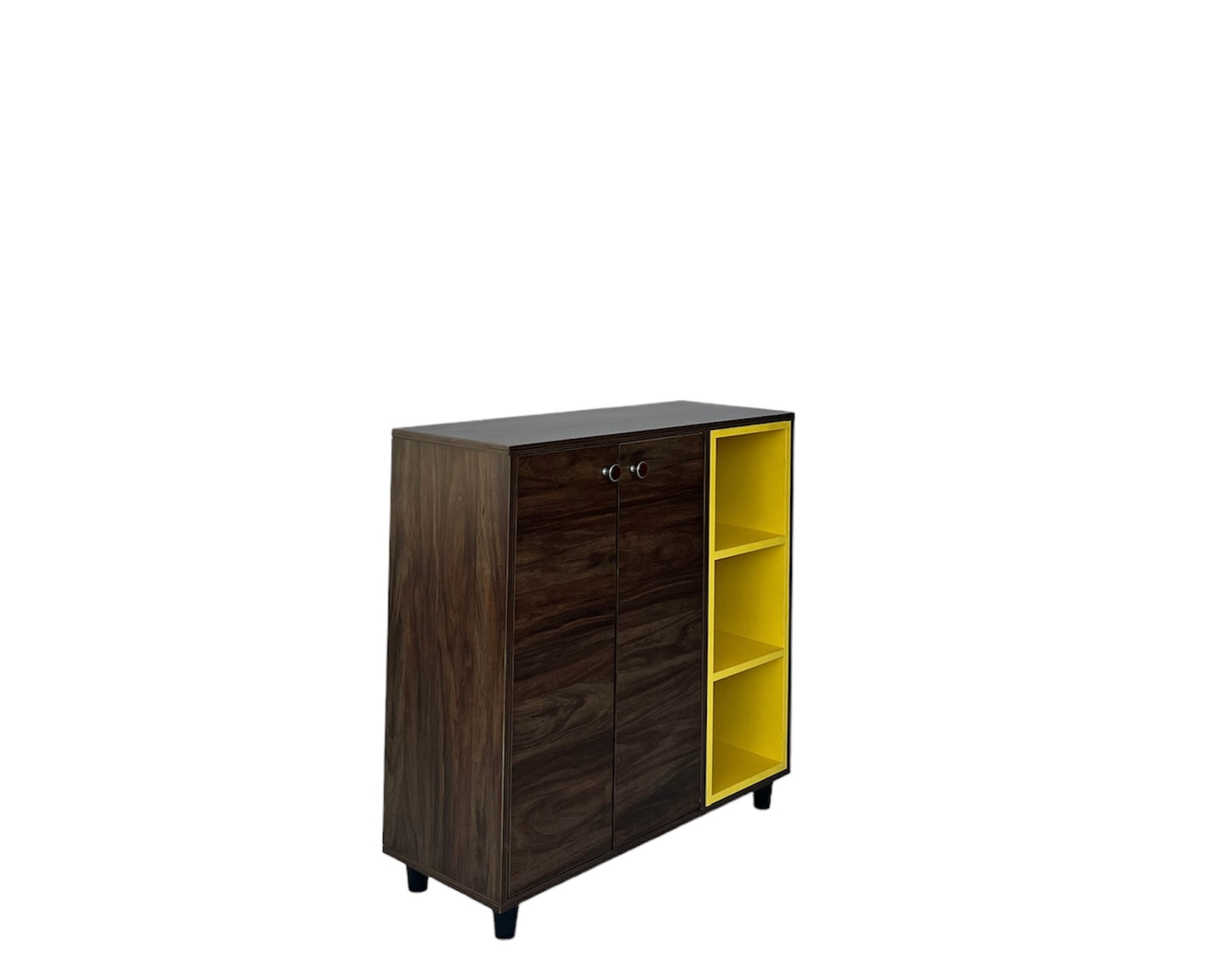 Sole Stash 2 Door ( Ebony Walnut & Yellow )