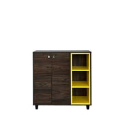 Sole Stash 2 Door ( Ebony Walnut & Yellow )