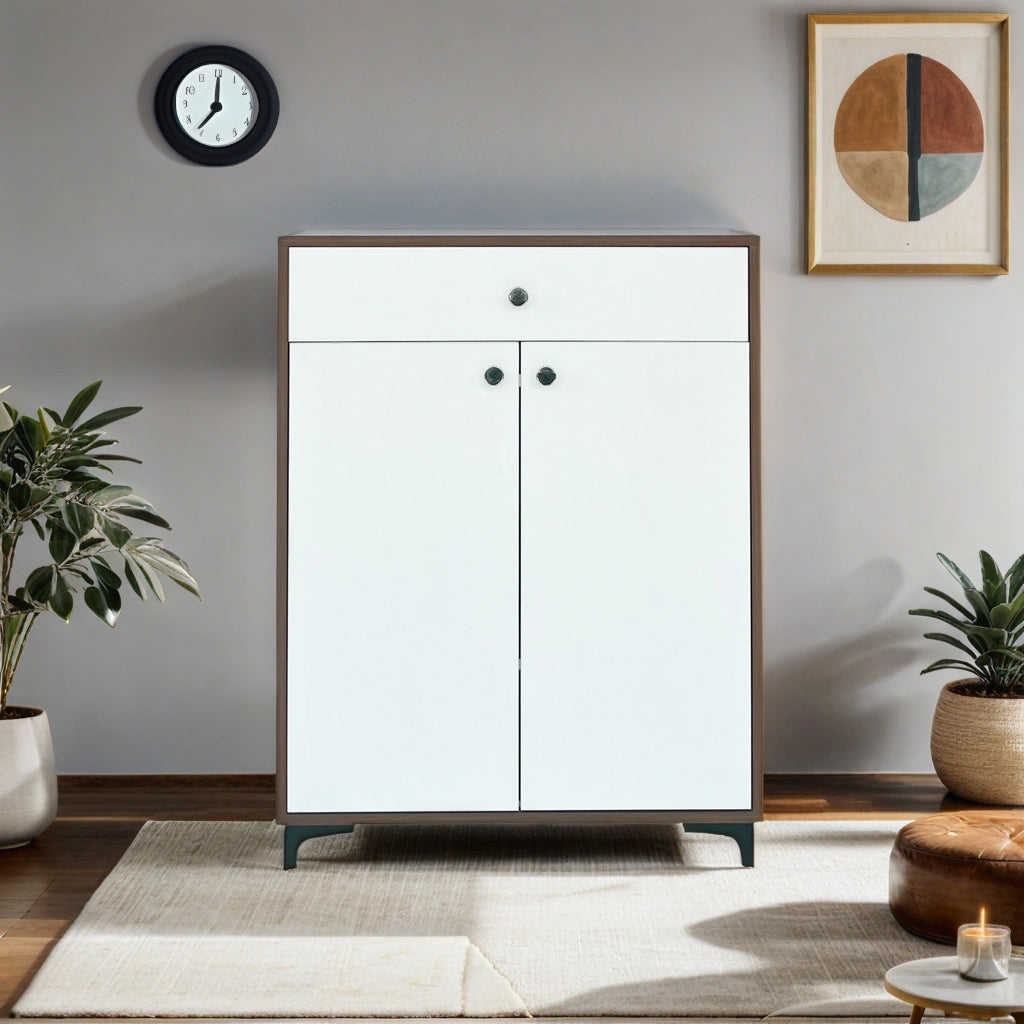 Monza Shoe Rack ( Brazilian Walnut & White)