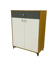Monza Shoe Rack ( Elegant Teak, Gothic Grey & White )