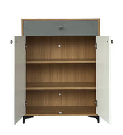 Monza Shoe Rack ( Elegant Teak, Gothic Grey & White )