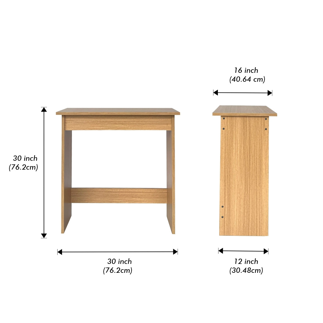 Epure Small Study Table - Elegant Teak