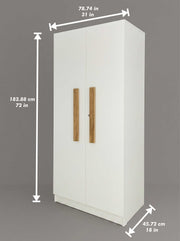 Oslo 2 Door Wardrobe (White )