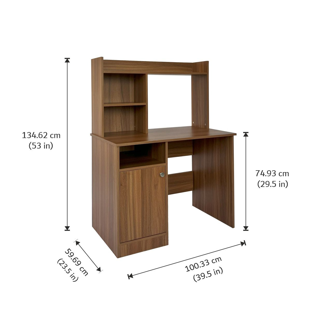 Focus Station Study Table - Exotic Teak