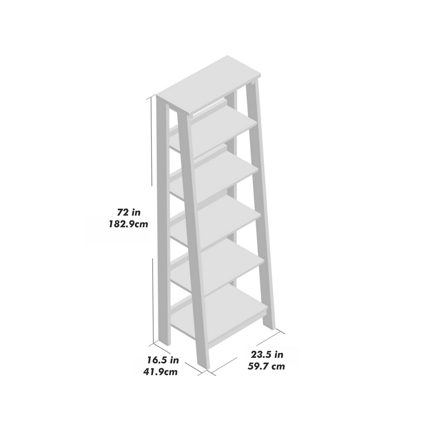 Harlow Ladder Bookcase - Walnut