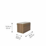 Step Seating 2 Door Shoe Rack ( Exotic Teak )